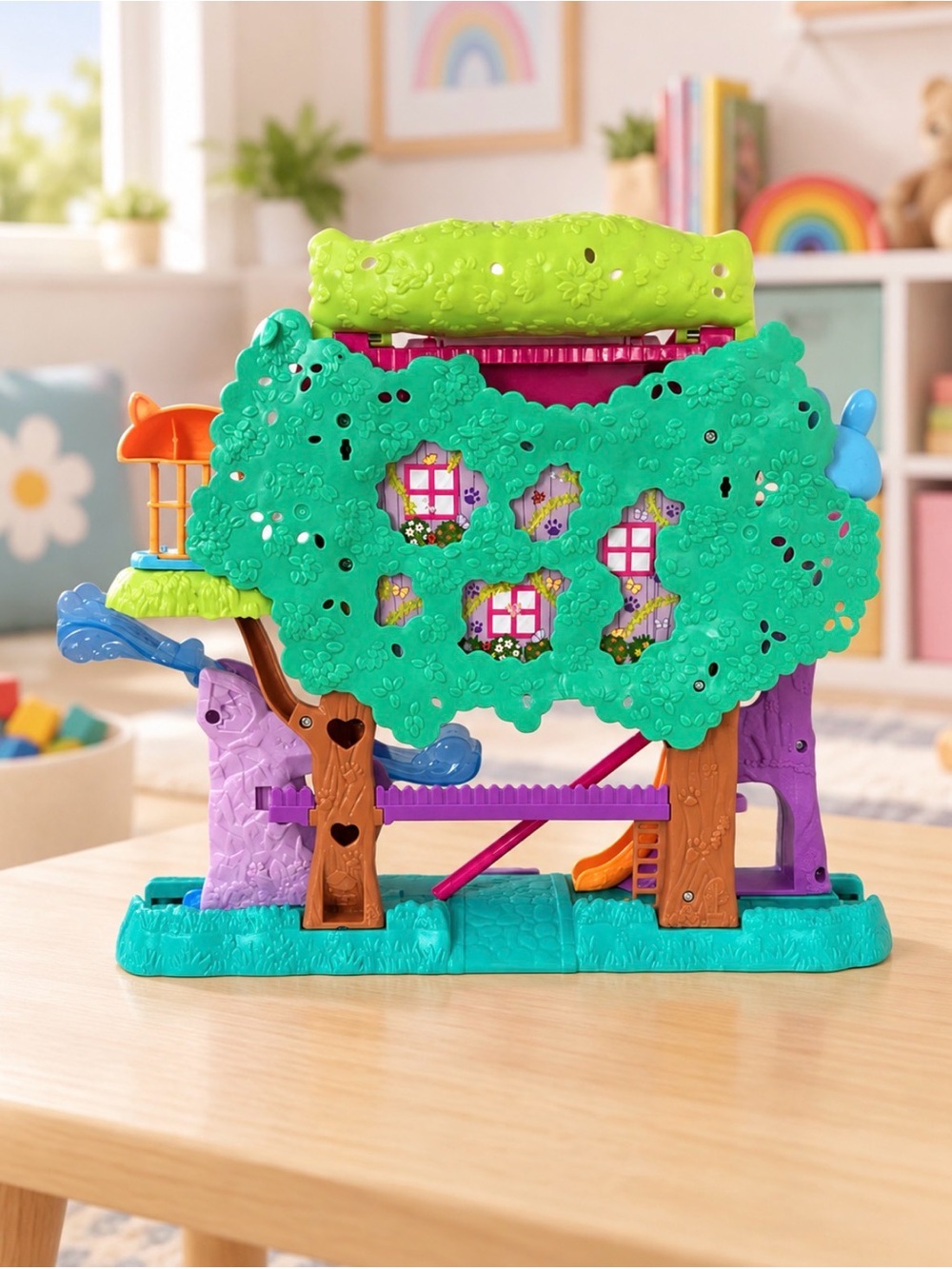 Polly Pocket Pollyville Playset Pet Adventure Treehouse by Mattel